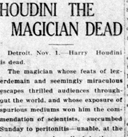 Houdini Obit (1)